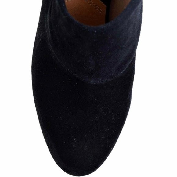 Adrienne Vittadini Ankle Boots Suede Leather Black Booties Size 11M New in Box - Picture 5 of 11